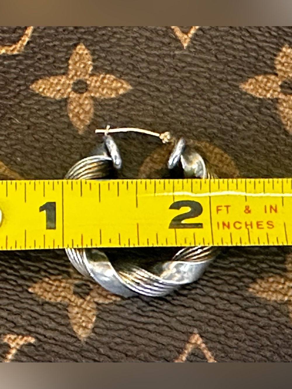 Peter Brams Designs Sterling Silver/14 Karat Yellow Gold Hoops For Pierced Ears - Picture 6 of 10